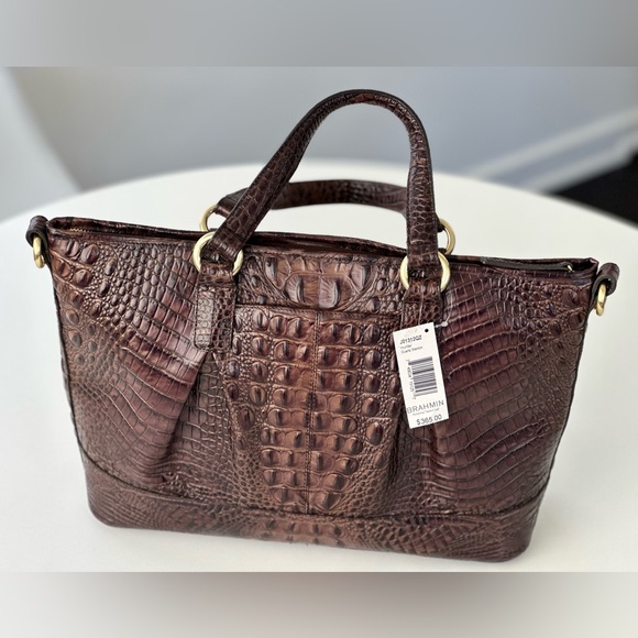 NWT- Brahmin Hunter Quartz Stanton Tote/Bag/Purse - Crocodile Brown - Picture 6 of 16